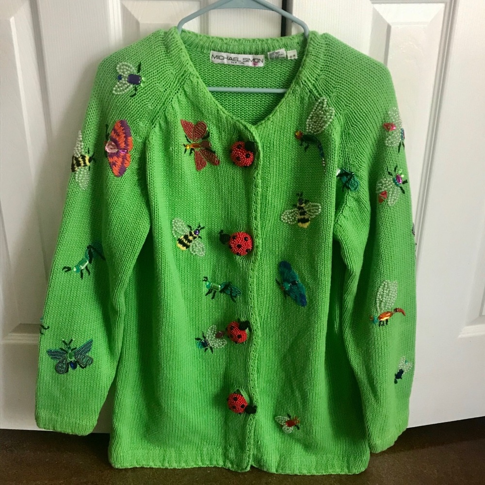 🐝 Vintage Michael Simon bug sweater 🐞